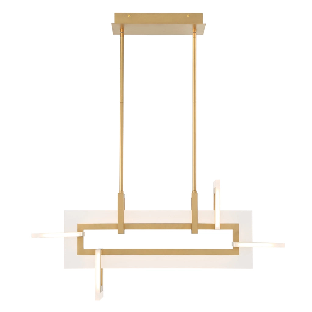 Lampada a sospensione geometrica Quintiesse Inizio 84cm oro LED 46W