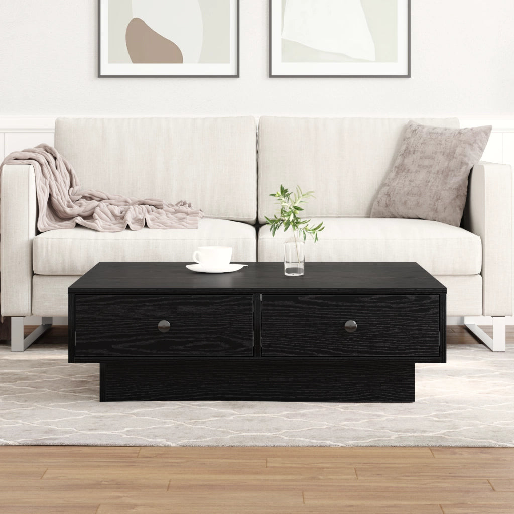 Tavolino da CaffÃ¨ Rovere nero Legno ingegnerizzato 90 x 90 x 28 cm