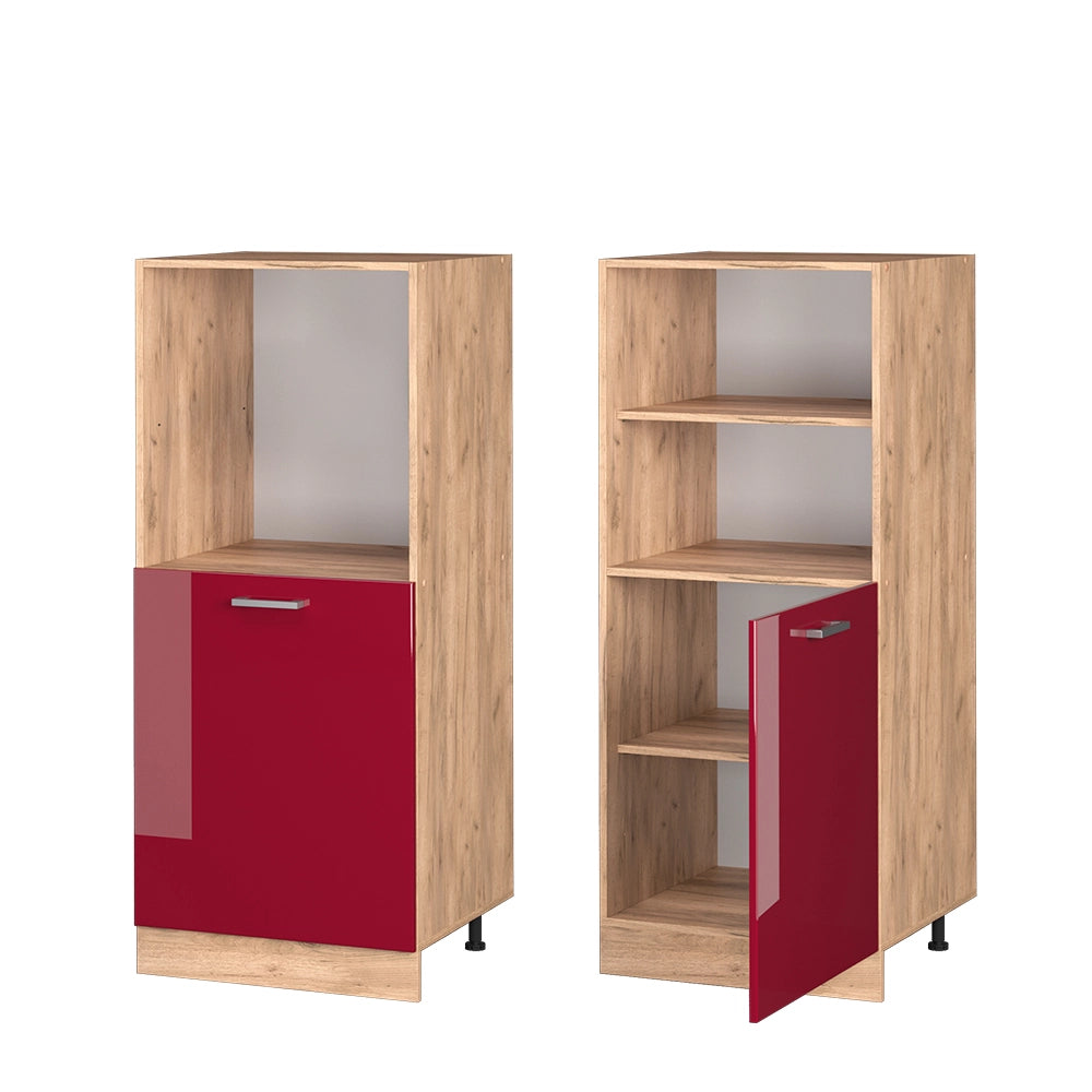 Vicco Mobile per forno da incasso Rosso lucido 60 cm