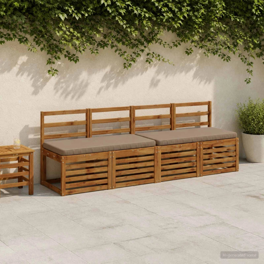 Cuscino per Panchina a 1 Pezzo VUGHT 100% Poliestere Tortora 951810