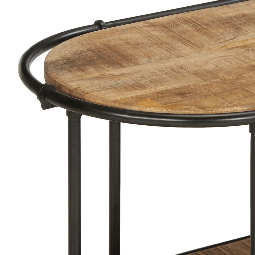 Mobile porta TV dal design industriale con ampio spazio di archiviazione 160 x 42 x 40 cm legno massello marrone 02_0057615