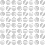 MJDCB 45 pezzi di perle bianche a forma di occhio di gatto, 8 mm, cristalli rotondi liberi da utilizzare per la creazione di gioielli, bracciali, collane, orecchini e accessori.