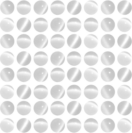 MJDCB 45 pezzi di perle bianche a forma di occhio di gatto, 8 mm, cristalli rotondi liberi da utilizzare per la creazione di gioielli, bracciali, collane, orecchini e accessori.
