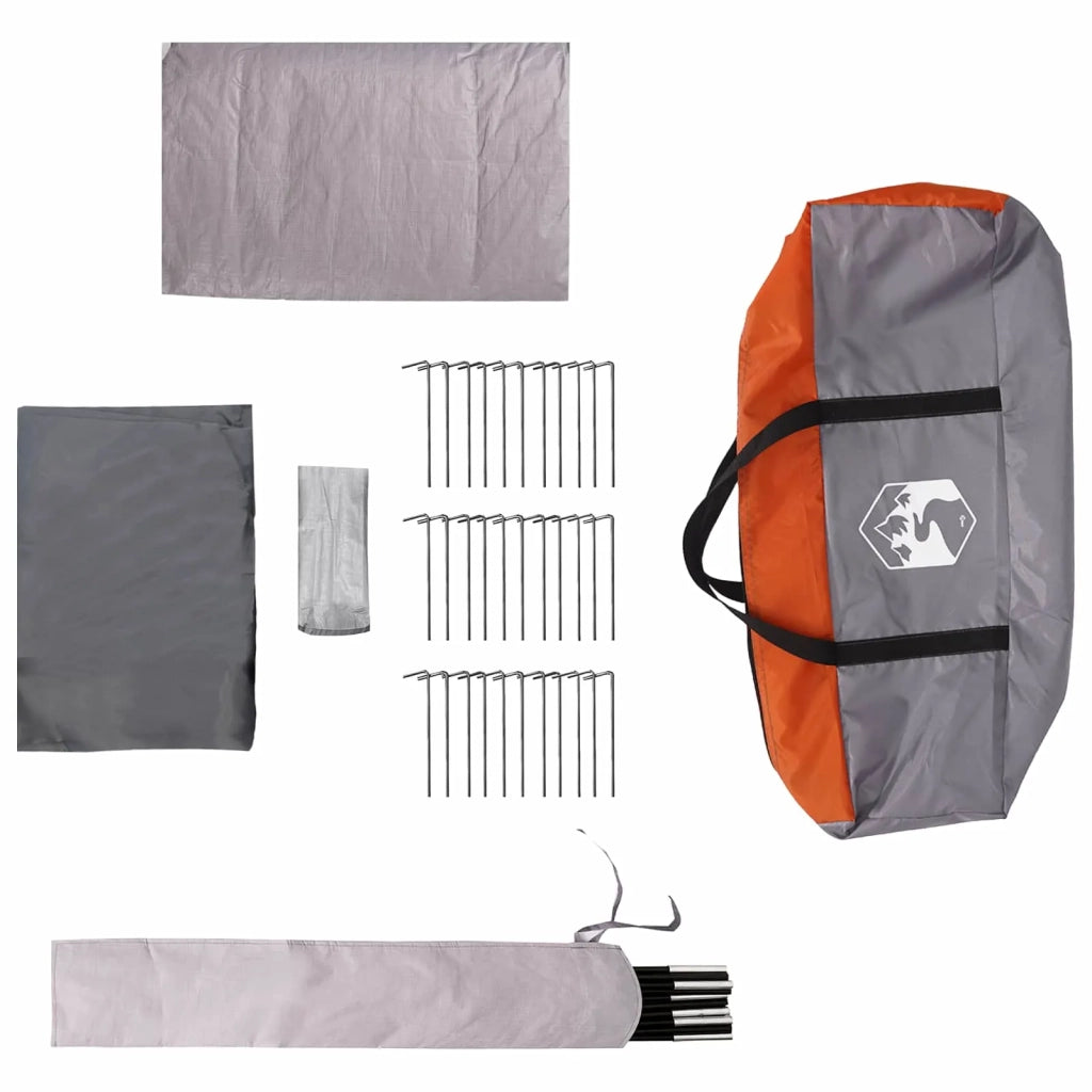 Tenda a tunnel Grigio e arancione 675 x 392 x 210 cm