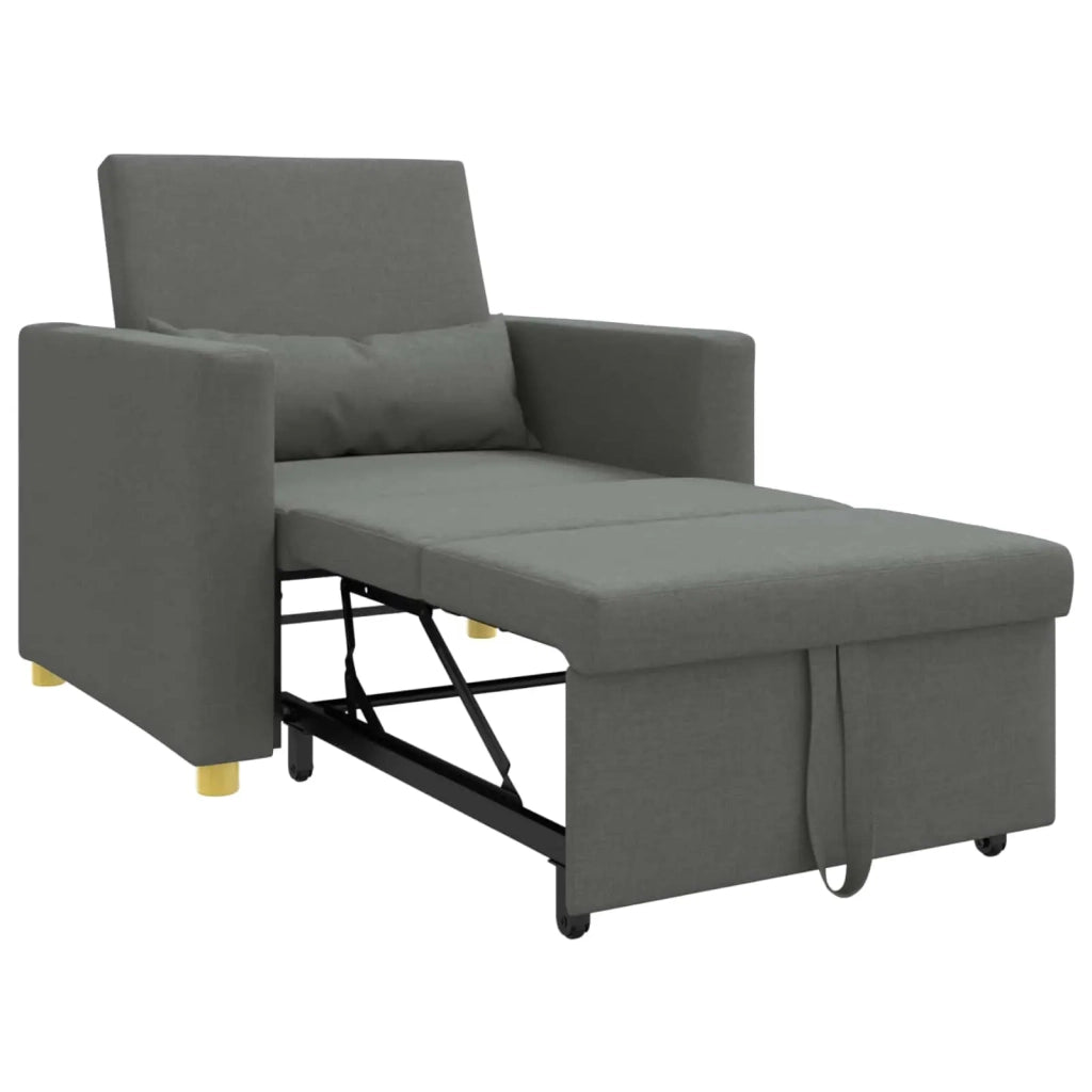 Divano letto | Sof¨¤ letto | Letto singolo estraibile singolo Grigio scuro 90 x 165 x 87 cm