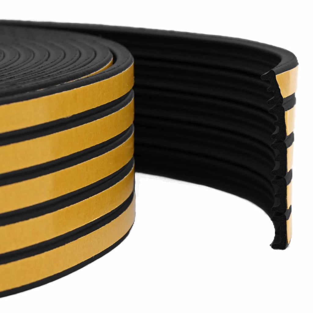 Nastro adesivo per finestre Nero 9 x 4 mm 50 m Schiuma EPDM 42038088