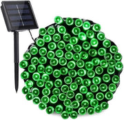 Cavo di illuminazione solare per esterni, 11 metri, 60 LED, 8 impostazioni di luce, resistente all'ambiente esterno, adatto per Halloween, matrimoni, feste e decorazioni di Natale per esterni, luce verde