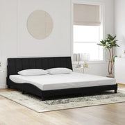 Giroletto senza Materasso Hanko Nero 200x200 cm in Velluto