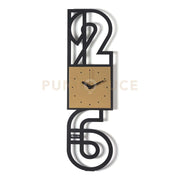 Orologio da parete di design Neville Nero,oro laccato