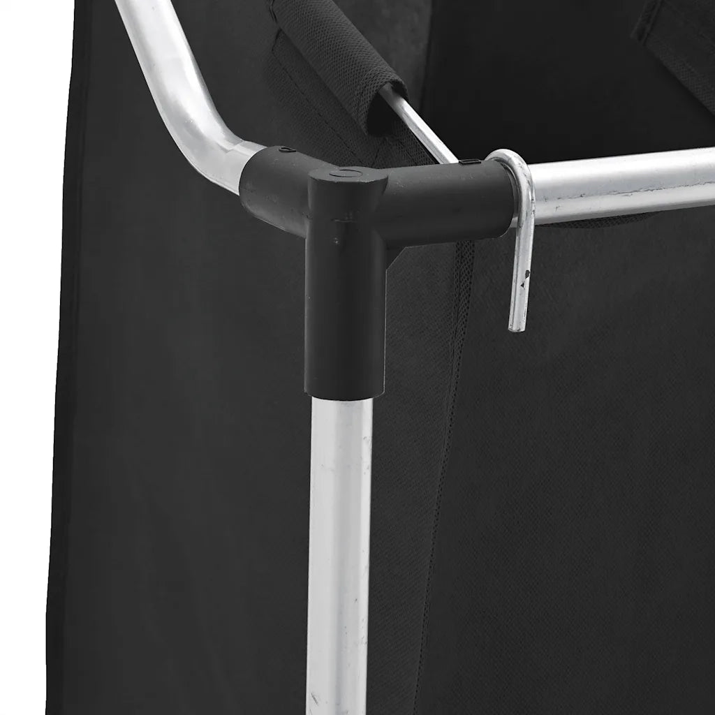 Classificatore lavanderia con 4 borse nero 240367