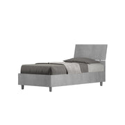 BS COM Letto singolo contenitore 80x200 testata inclinata cemento