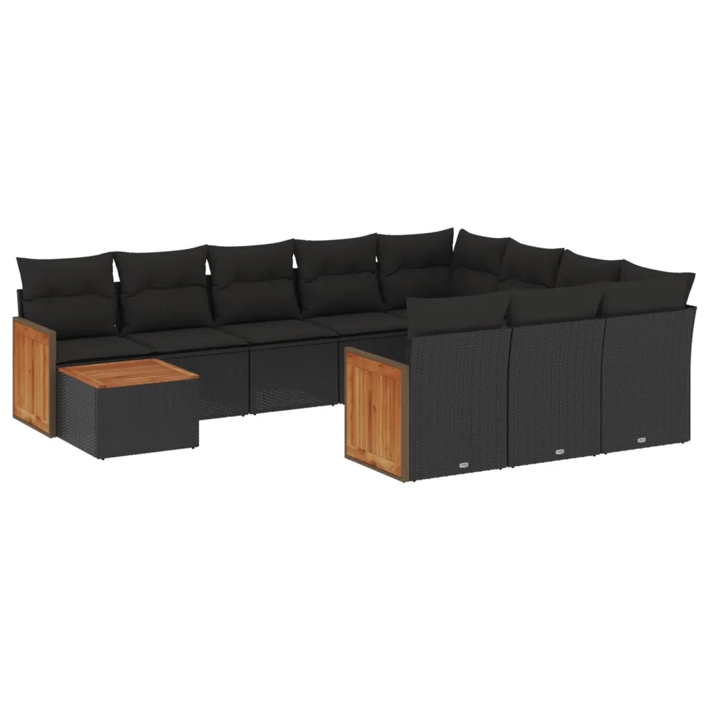 Set Divani da Giardino 11 pz con Cuscini in Polyrattan Nerocod mxl 113980