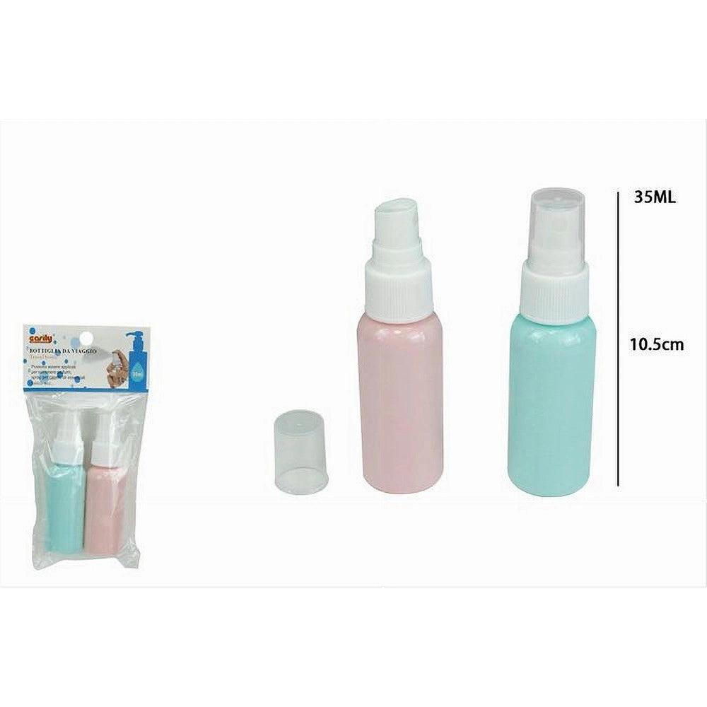 Trade Shop - Set 4 Pz Bottiglia Spray Vuota Boccetta Da Viaggio Lozione Profumo Da 35ml 79373 -