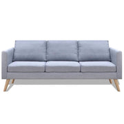 Divano letto a 3 posti letto trasformabile per gli ospiti divano letto per soggiorno pieghevole per uso interno tessuto grigio chiaro 02_0019620