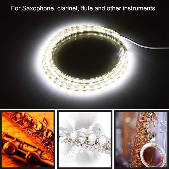 Luce a Led flessibile - Ultrabuia - 100 cm - Strumento di controllo di umidità - Adatto per sassofono, clarinetto e flauto - 220V