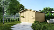 Casetta da giardino in legno - 16m2 - 4x4m - 28mm - colore: naturale - DOM149 - ALTANKA