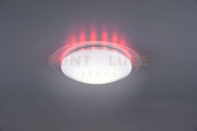 BILBO PLAFONIERA LED DIFFUSORE BIANCO EFFETTO STELLE CON BORDO TRASPARENTE CON RGB RETRO-ILLUMINATO E TELECOMANDO MULTIFUNZIONE D.35CM 8,5W  1000lm, 2700 - 5500K DIMMERABILE