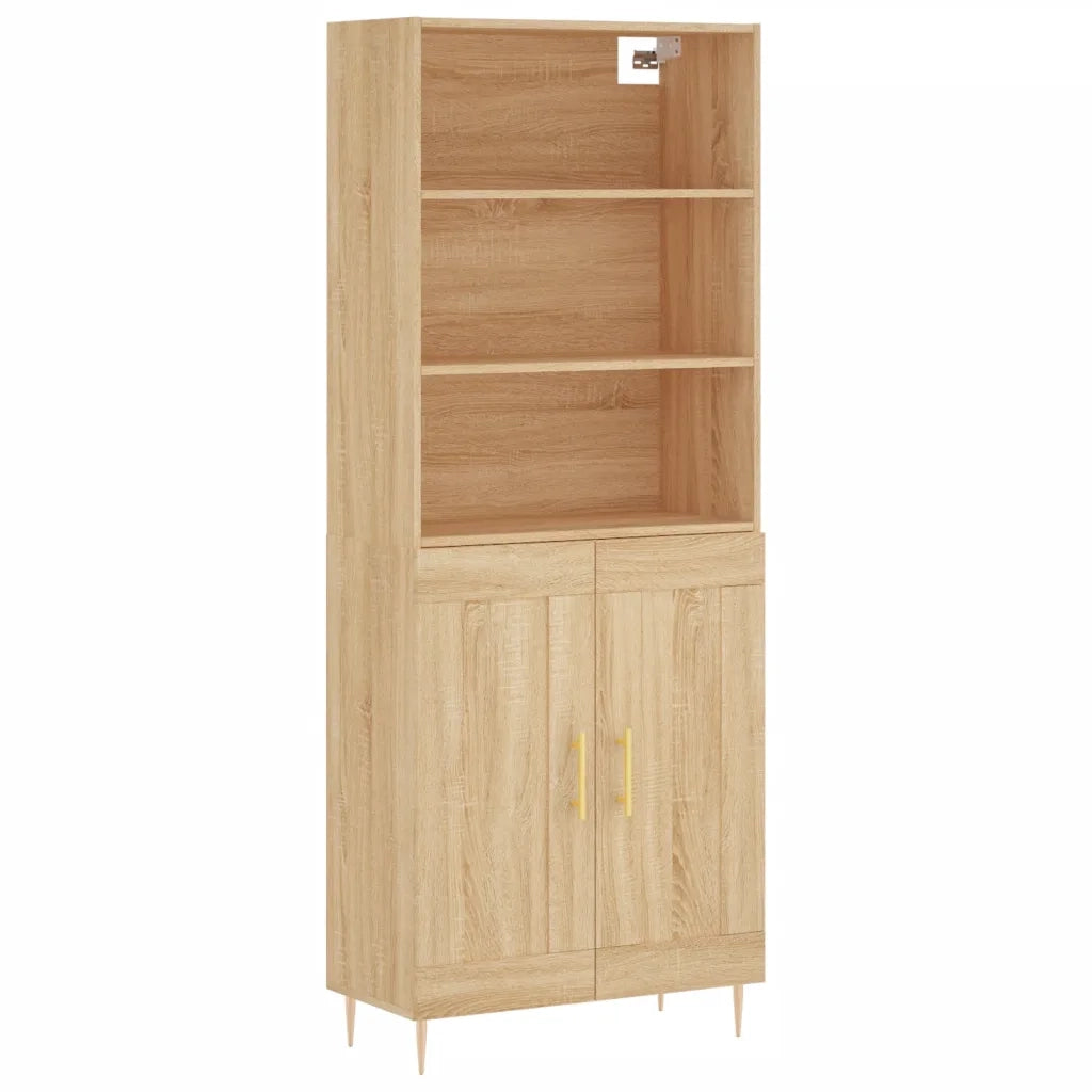 Credenza Rovere Sonoma 69,5x34x180 cm in Legno Multistrato 3189944