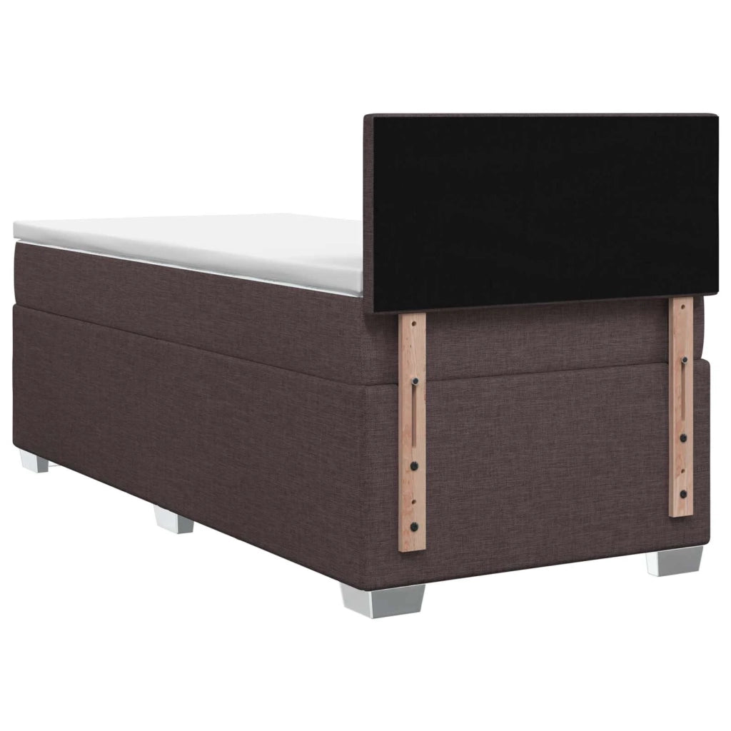 Letto box spring con materasso Marrone Scuro 90 x 190 cm 3450372