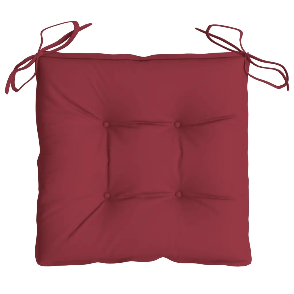 Cuscini per Sedia 4 pz | Cuscini per sedie Rosso Vino 40x40x7 cm in Tessuto Oxford