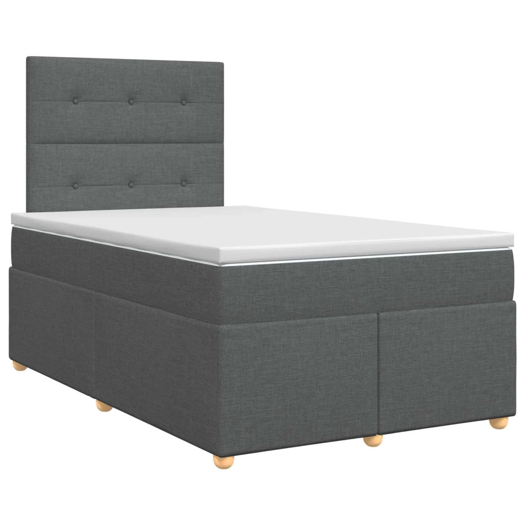 Letto box spring con materasso Grigio Scuro 120 x 200 cm 3453859