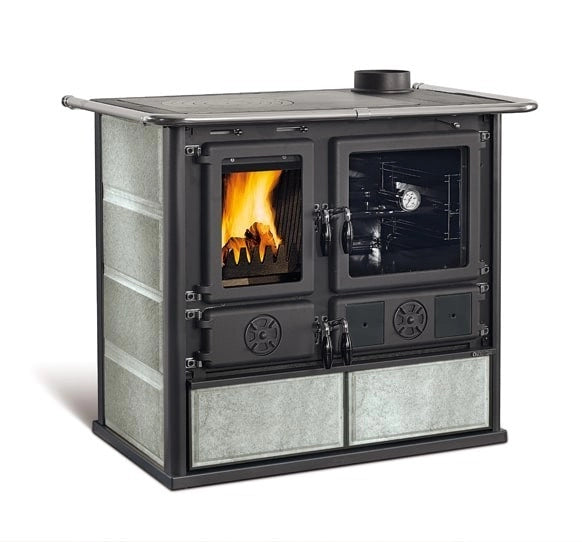 F0434CUCINA A LEGNA ROSA5.0VST 8,8KW COL.PETRA NATUR.
