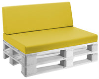 Cuscini per Pallet 120x80 cm Seduta e Schienale in Similpelle Mariotti Reforma Giallo