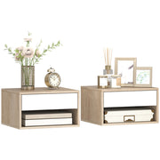 Comodini a muro ¨C Zephmum ¨C Legno naturale 37x32x21 cm