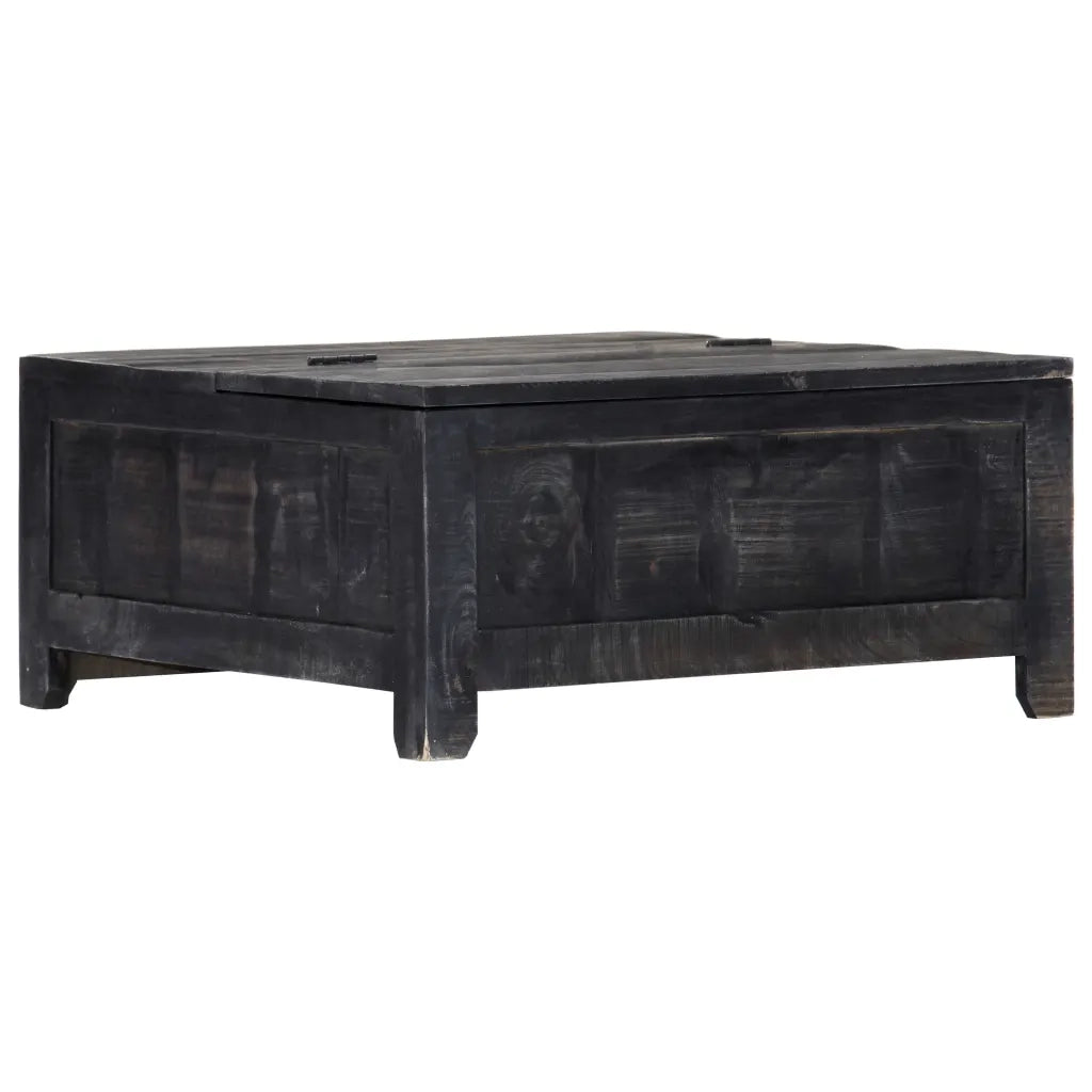 Tavolino da CaffÃ¨ Nero 65x65x30cm in Legno Massello di Mango cod mxl 5811