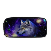 Etui per Scuola per Bambini, Penna, Penna Tenera con Stampo Galaxy Blu Lupo, Borsa per Scrittura, Materiali per Ufficio per Scuola, Organizzatore per Penna per Ragazzi, Adolescenti, Adulti