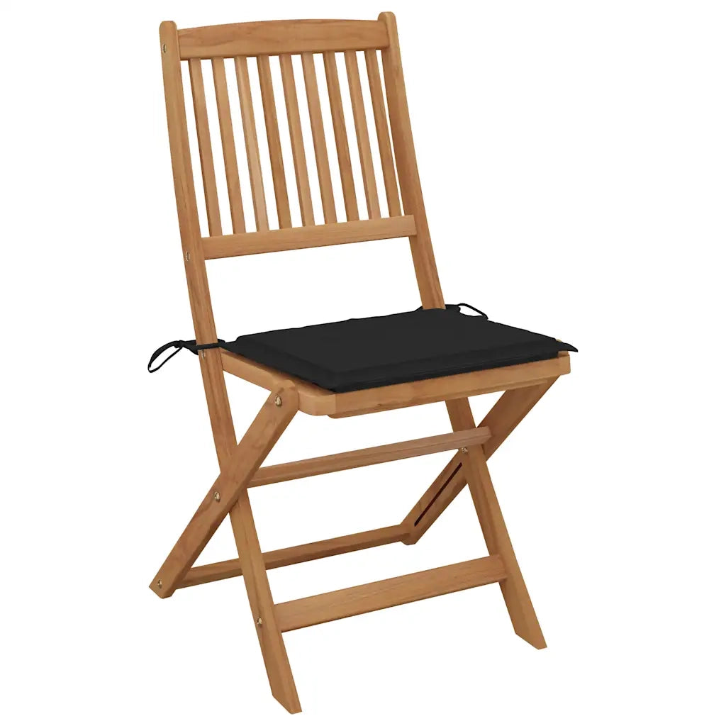 Sedie da Giardino Pieghevoli 6 pz con Cuscini Massello Acacia cod mxl 72074