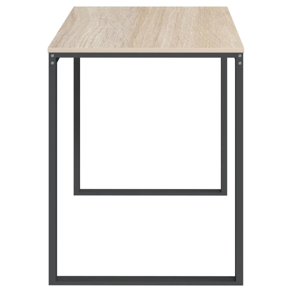 Scrivania tavolo postazione di lavoro mobile per computer studio per computer rovere 110 x 60 x 73 cm truciolato marrone 02_0023751