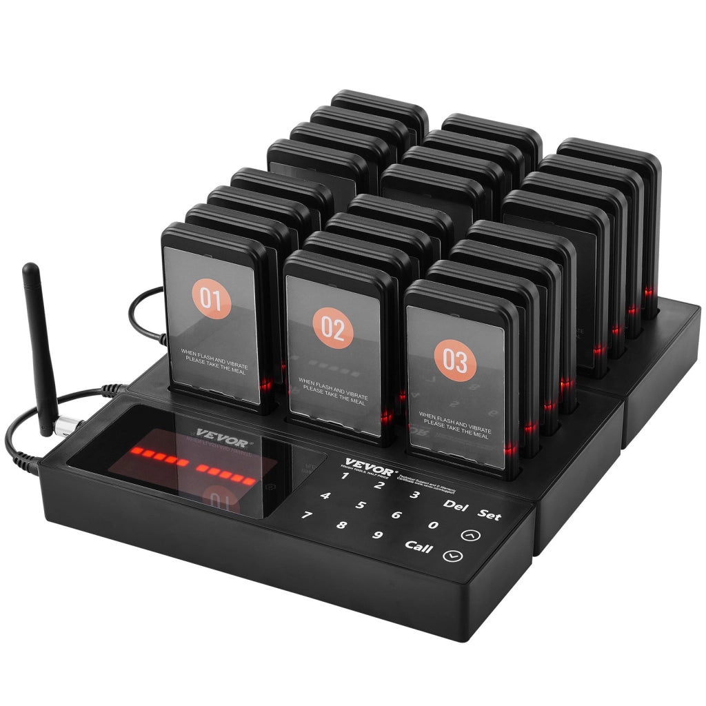 24 cercapersone P80 sistema cercapersone wireless elimina code nero portata 400m per ristoranti e food truck