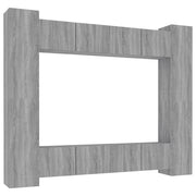 Set Mobili Porta TV 8pz | Armadietto TV | Mobile Porta TV Grigio Sonoma in Legno Multistrato