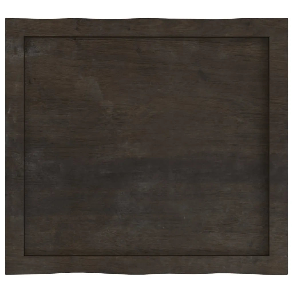 vidaXL Piano Tavolo Marrone Scuro 60x50x(2-6)cm in Rovere Non Trattato