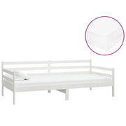 Divano letto | Sof¨¤ letto | Letto singolo con Materasso 90x200 cm Bianco in Legno di Pino
