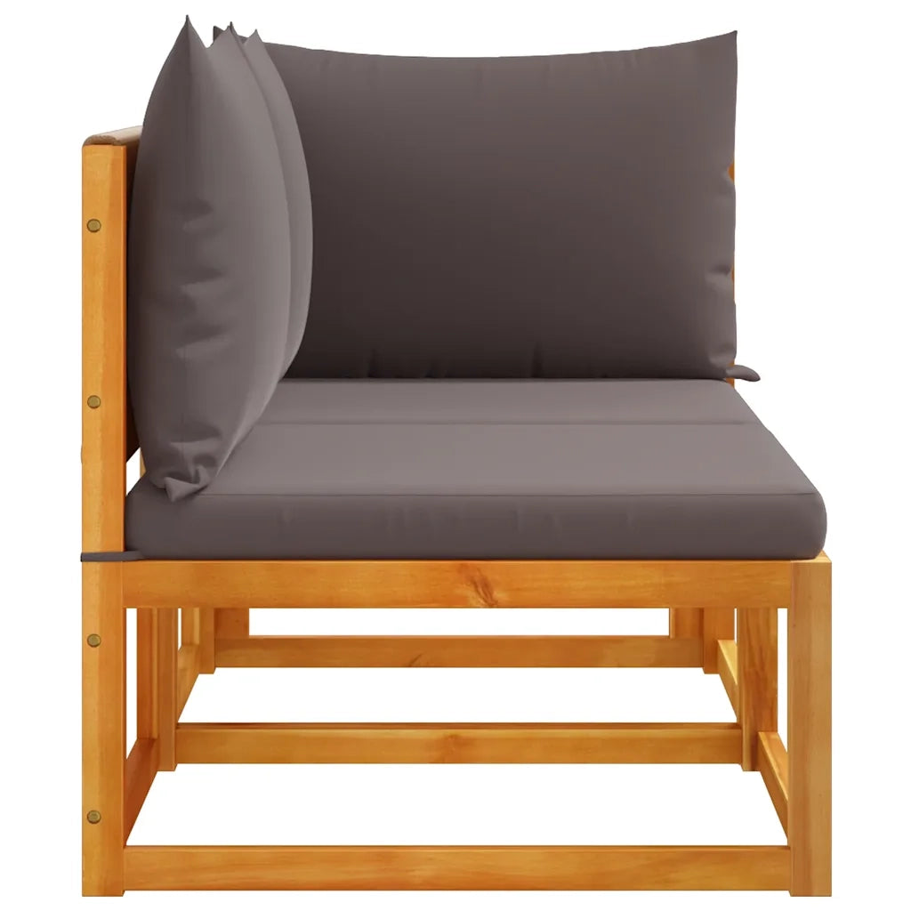 Divano da giardino con cuscini 2 Posti-Sofa da Giardino-Divano da esterno in legno di acacia e corda 623702