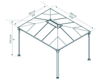 Martinique Gazebo in Alluminio 3X3.6 m
