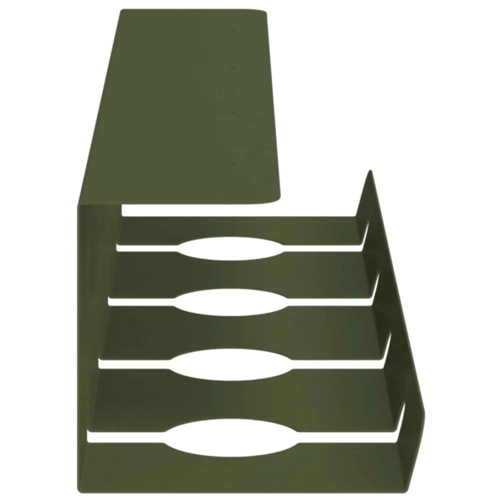 Vassoio per gestione cavi sotto il tavolo 2 pz Verde Oliva 8007565