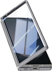 Custodia film per Samsung Galaxy Z Fold 6, supporto + vetro resistente esterno, grigio