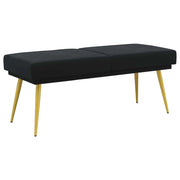 Panchina a doppio strato Nero 120 x 45 x 46 cm Velluto 42038591