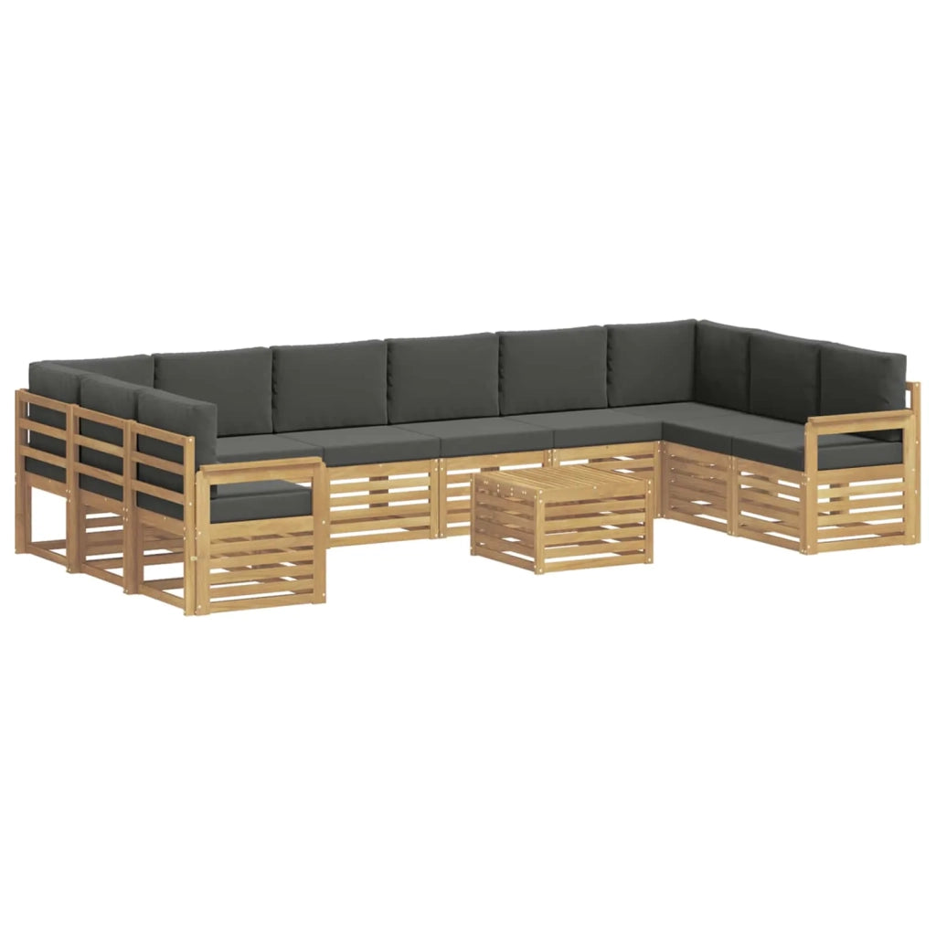 Set di divani da esterno 8 pcs Bianco e Antracite