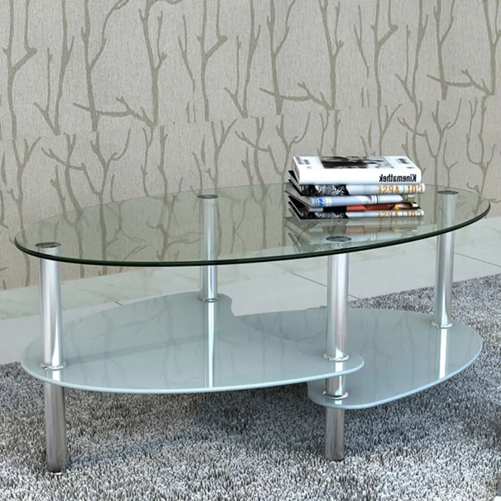Tavolino da Caffè con Design Esclusivo Bianco 240508