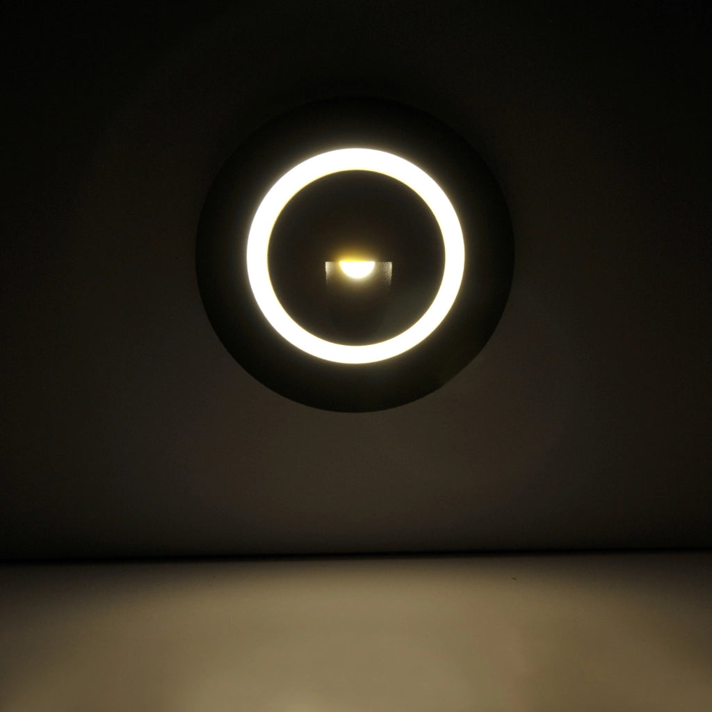 Lampada scala/parete LED 3W rotonda grafite Polux Q2