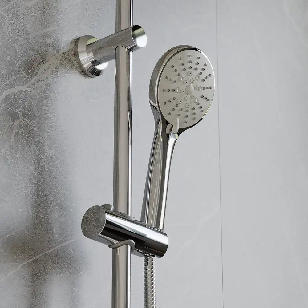Colonna doccia in acciaio inox soffione 20 cm | Brenta