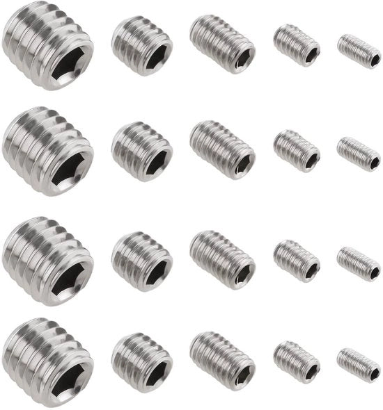Set di 20 Viti a Capocchia a Cinque Viti RVS da M3 a M8