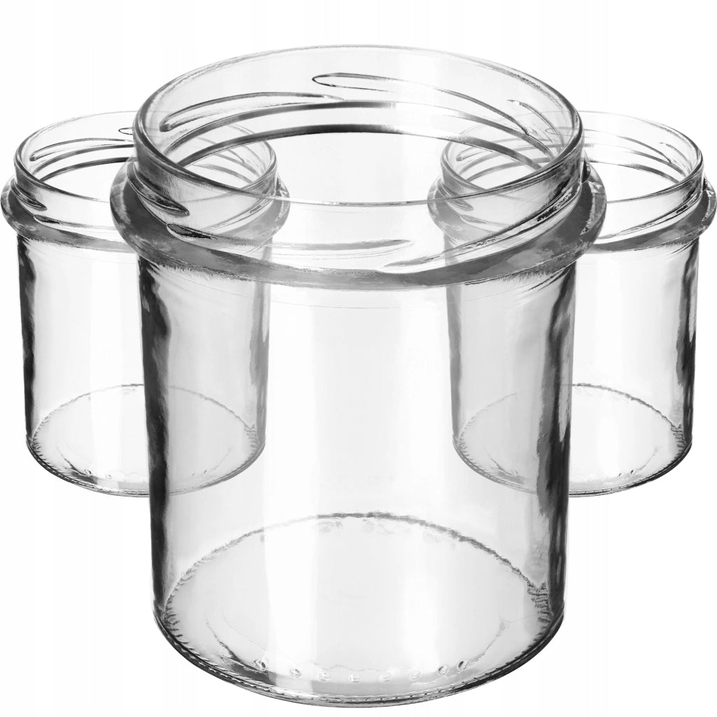 KADAX 10 barattoli da 350 ml per conserve, miele, marmellata, vetro Fi 82