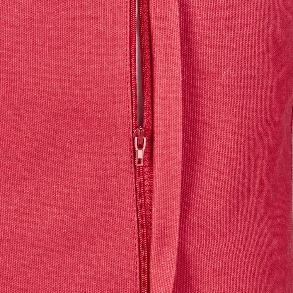 Cuscino in velluto di cotone rosso fatto a mano con ricamo di scrittura quadrato 45 x 45 cm sfoderabile con imbottitura