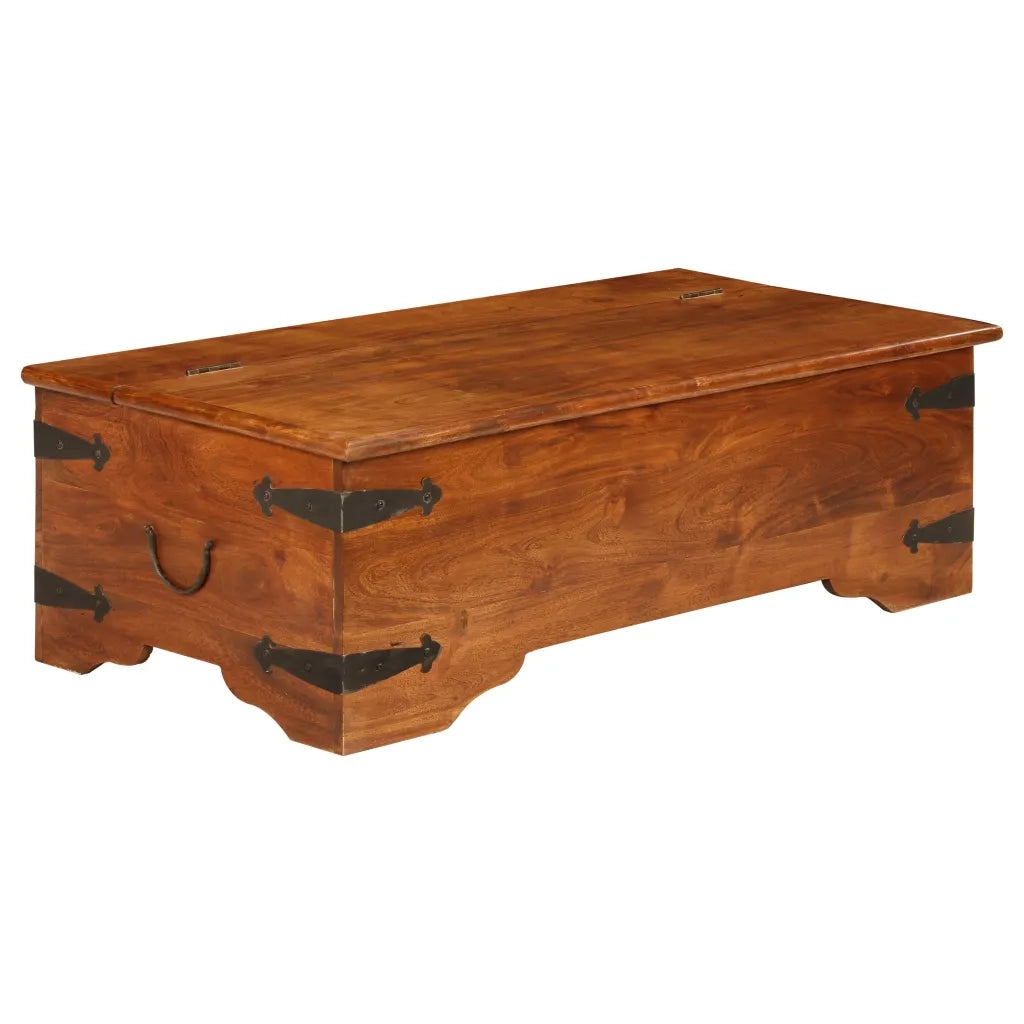 Tavolino da salotto | Tavolino da caff¨¨ | Tavolino da Soggiorno in Legno Acacia Finitura Ambra 110x55x35 cm