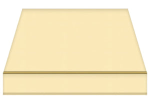 Tenda da Sole a Bracci Estensibili Tempotest Para', col. Avorio 93, Largh. 3,9m x Sporgenza 2.85m con Mantovana Ondulata - Arganello Destro